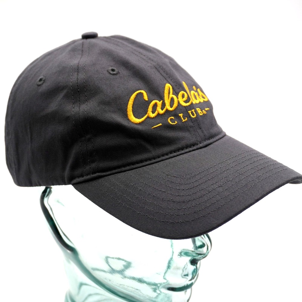 Cabela's Club Baseball Cap Charcoal Gray Adjustable Outdoor Hat One Size